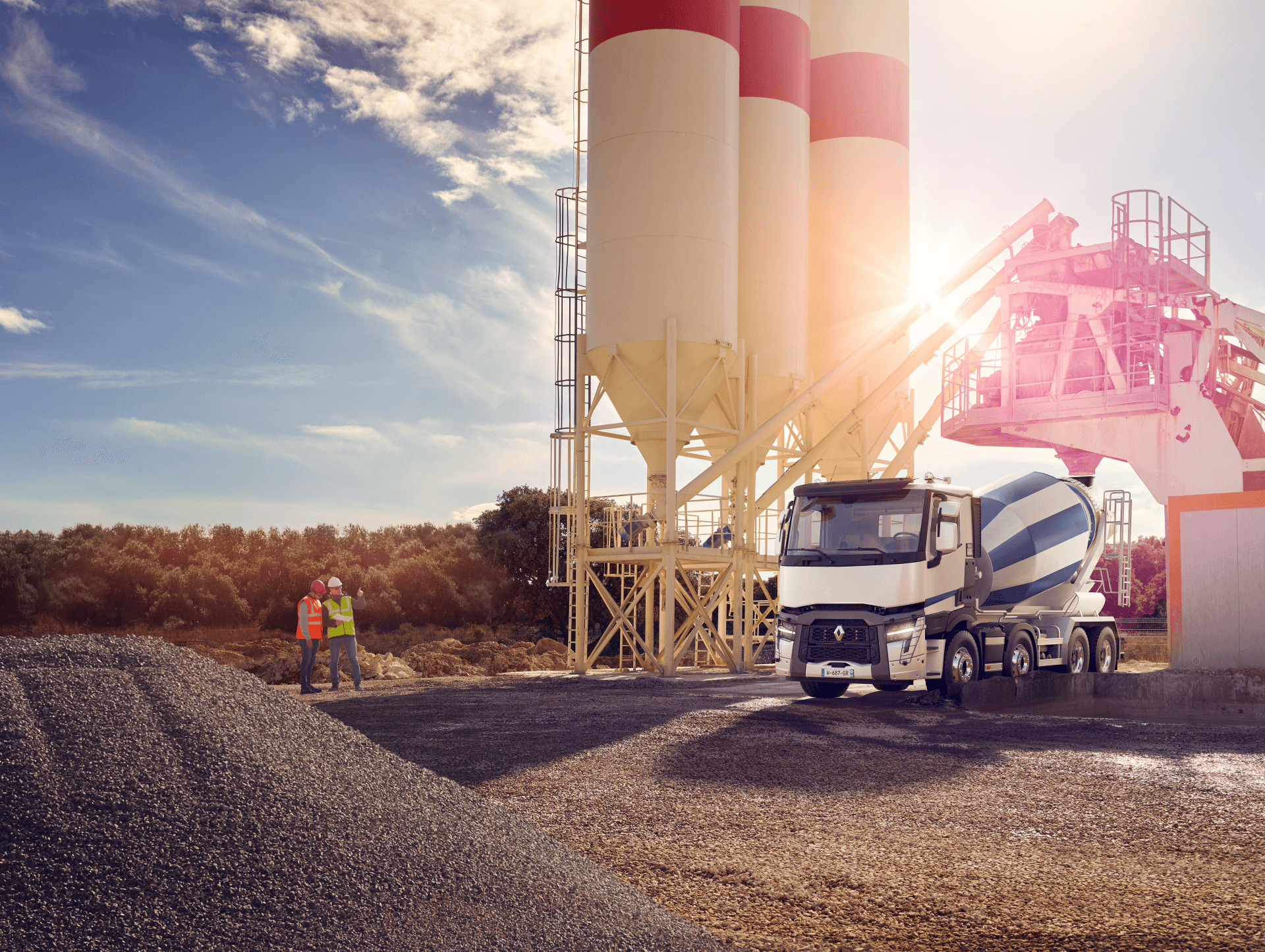 Focus sur le transport de béton.